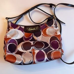 COACH Vintage Signature Monogram Crossbody Bag with Matching Wallet